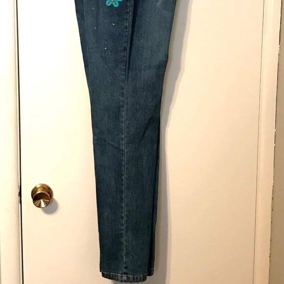 FLORAL STITCH JEANS - Picture 4 of 5